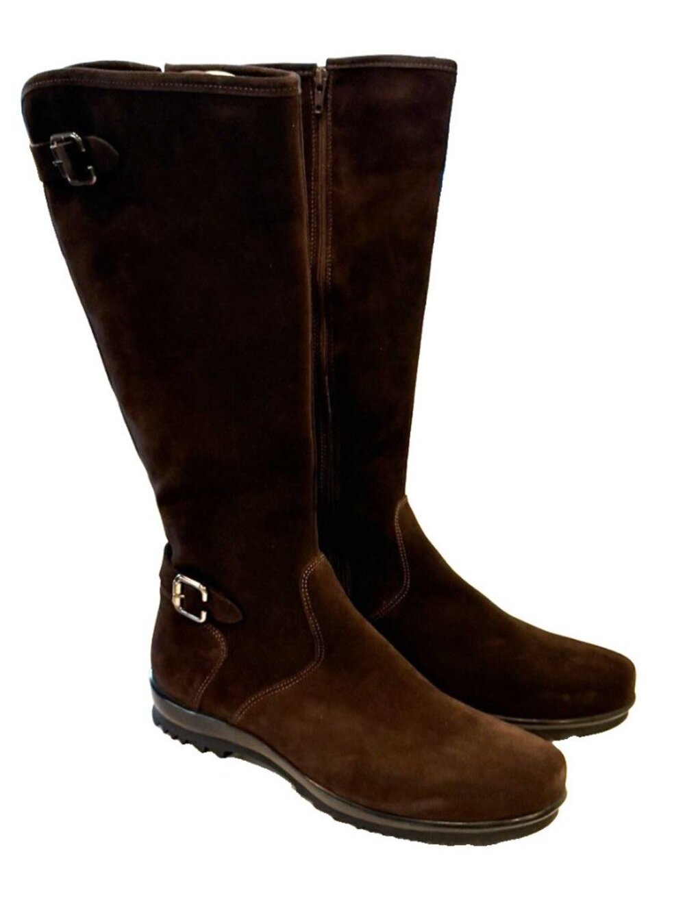 La Canadienne Cecile Stone Suede Waterproof Knee High Boots Women's Size 11 M